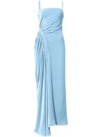 Proenza Schouler robe longue en velours - Bleu - thumbnail