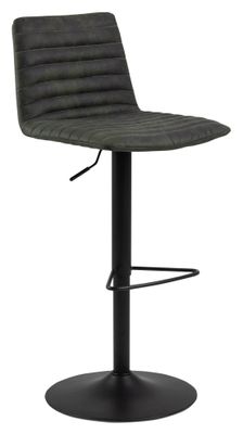 Bendt Draaibare Barkruk 'Yordy' PU, kleur Antraciet (zithoogte 60.5-82cm)