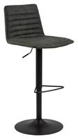 Bendt Draaibare Barkruk 'Yordy' PU, kleur Antraciet (zithoogte 60.5-82cm)