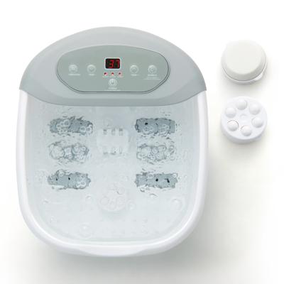 Voetbad Elektrisch Massageapparaat met Watermassage Voetmassageapparaat Voetbad met Pedicure Puimsteen en Rollen en Massageknopen Grijs