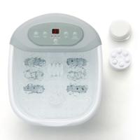 Voetbad Elektrisch Massageapparaat met Watermassage Voetmassageapparaat Voetbad met Pedicure Puimsteen en Rollen en Massageknopen Grijs