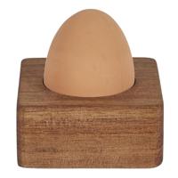 Home deco factory eierdop - acacia hout - donkerbruin - vierkant - 6,5 x 6,5 cm Home deco factory eierdop - acacia hout - donkerbruin - vierkant - 6,5 x 6,5 cm