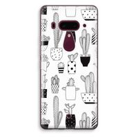 Cactusmotief: HTC U12+ Transparant Hoesje
