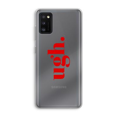 Ugh: Samsung Galaxy A41 Transparant Hoesje