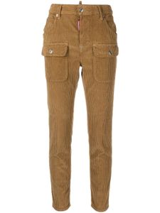 DSQUARED2 pantalon slim en velours côtelé - Marron