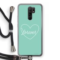 Forever heart pastel: Xiaomi Redmi 9 Transparant Hoesje met koord