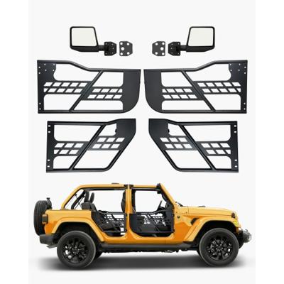 VEVOR 4-deurs Jeep Tube Door voor 2007-2018 Jeep Wrangler JK met zijspiegels