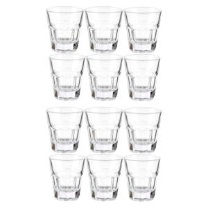 Vivalto shotglaasjes - 12x stuks - glas - transparant - 40 ml - borrelglazen