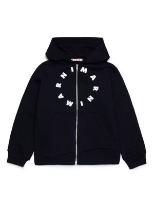 Marni Kids Hoodie met logoprint - Zwart