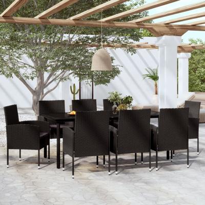 9-delige Tuinset zwart