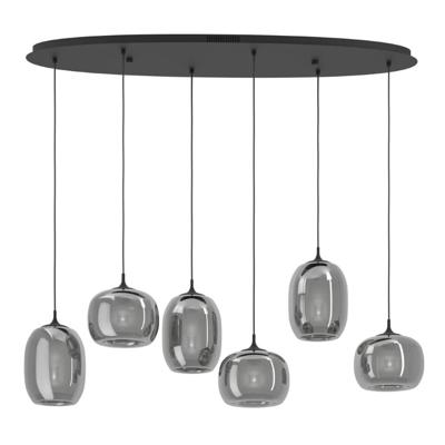 Stars of Light Zwarte hanglampLarva met smoke glas - 390415