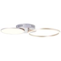 Brilliant Plafondlamp Virtus 2-rings RVS G99376/68