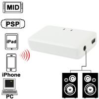 Mini bluetooth Music Receiver voor iPhone 4 & 4S / 3 g / 3G / iPad 3 / iPad 2 / andere bluetooth telefoons & PC, Afmeting: 60 x 36 x 15 mm wit