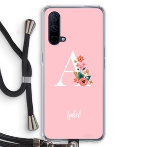 Pink Bouquet: OnePlus Nord CE 5G Transparant Hoesje met koord