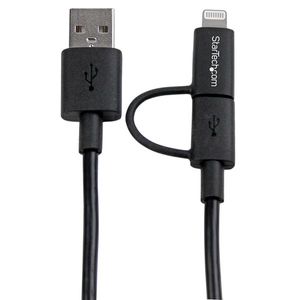 StarTech.com Apple Lightning of Micro USB naar USB kabel 1 m zwart