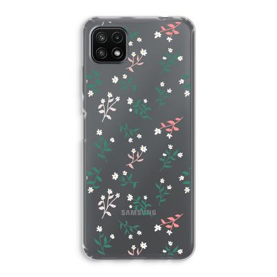 Small white flowers: Samsung Galaxy A22 5G Transparant Hoesje