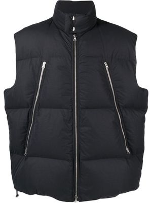 MM6 Maison Margiela gilet matelassé à col montant - Noir