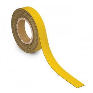 MAUL magnetisch etiketband beschrijf- en wisbaar, 10mtx30mm, geel