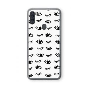 Eye pattern #2: Samsung Galaxy A11 Transparant Hoesje