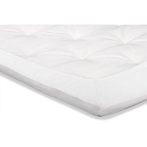 Beter bed Select hoeslaken Perkal topper - 140 x 210/220 - Wit - Katoen