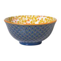 Schaaltje Anouk groot - blauw/geel - ø15.5x7 cm Schaaltje Anouk groot - blauw/geel - ø15.5x7 cm
