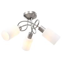 VidaXL Plafondlamp met keramieke cilindervormige kappen 3xe14 wit