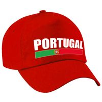 Portugal supporter pet / cap Portugal rood volwassenen