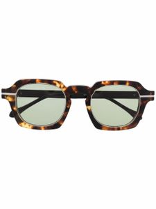 Matsuda lunettes de soleil à monture effet écaille de tortue - Marron