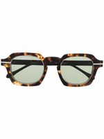 Matsuda lunettes de soleil à monture effet écaille de tortue - Marron