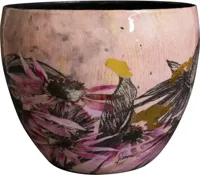 TS Collection bloempot polly metaal 21x16cm pink TS Collection bloempot polly metaal 21x16cm pink