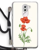 Red poppy: Honor 6X Transparant Hoesje met koord