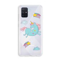Vliegende eenhoorn: Galaxy A71 Transparant Hoesje