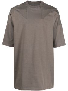 Rick Owens t-shirt en coton à détails de coutures - Marron