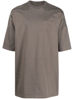 Rick Owens t-shirt en coton à détails de coutures - Marron