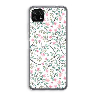 Sierlijke bloemen: Samsung Galaxy A22 5G Transparant Hoesje
