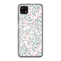 Sierlijke bloemen: Samsung Galaxy A22 5G Transparant Hoesje