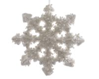 Sneeuwvlok foam kraal hang d10 cm wit - Decoris - thumbnail