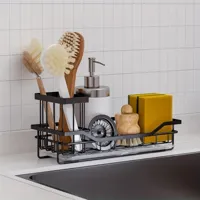 Zelfafvoer Keuken Afvoer Rek Roestvrijstalen Spons en Zeep Houder Zelfafvoer Keuken Afvoer Rek Roestvrijstalen Spons en Zeep Houder