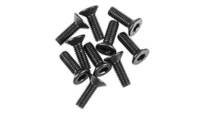 M2.6x8mm Hex Socket Flat Head Black (10) (AXIC3372)