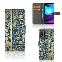 Motorola Moto E20 | E30 | E40 Hoesje Beige Flowers - thumbnail