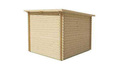 Blokhut - Tuinhuis Mila | 28 mm | vuren bruin geïmpregneerd