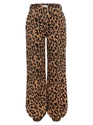 LOOXS Little winter broek meisjes - bruin - luipaard