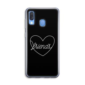 Friends heart black: Samsung Galaxy A40 Transparant Hoesje