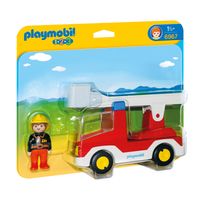 Playmobil 1.2.3. Brandweerwagen met Ladder 6967 - thumbnail