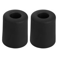 Deurbuffer - 2x - deurstopper - zwart - rubber - 35 x 30 mm - schroefbevestiging