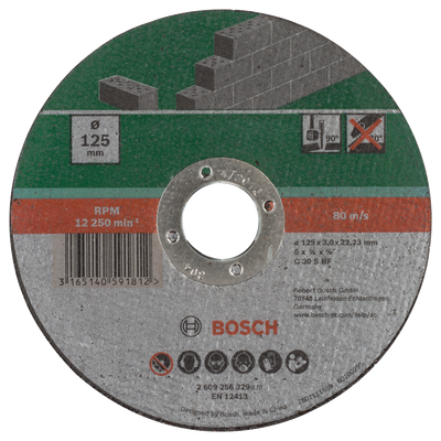 Bosch Accessoires Doorslijpschijf Steen, 125 X2,5 Recht - 2609256329