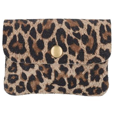 Charm London Suède Etui Portemonnee Elisa Luipaard