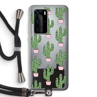 Cactus Lover: Huawei P40 Pro Transparant Hoesje met koord