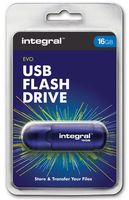 Integral 16GB USB2.0 DRIVE EVO BLUE USB flash drive USB Type-A 2.0 Blauw - thumbnail