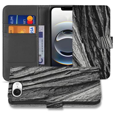 Book Style Case iPhone 16e Boomschors Grijs